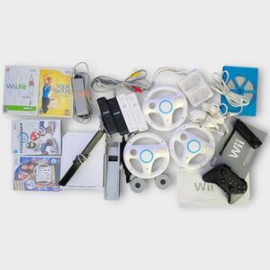 Nintendo Wii Console RVL-001 Bundle With Games And Accessories Mario Kart Wii